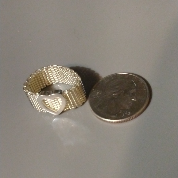 Silver tone heart ring size 6.5 NWT (sku 918) - Picture 4 of 4